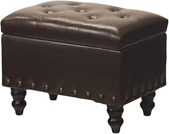 英国アンティーク 象嵌装飾 キャスター＆収納付き スツール H49cm スツール チェスターフィールド アンティーク オットマン 足置き